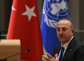 ministre des Affaires étrangères Mevlüt Çavuşoğlu à la réunion plénière de l'Assemblée générale des Nations unies sur la Palestine, 20 mai 2021